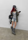 Brizzle high-neck field jacket