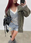 Brizzle high-neck field jacket
