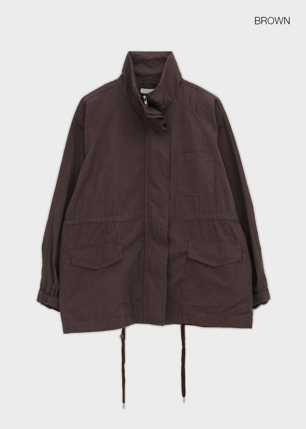 Brizzle high-neck field jacket