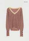 Rodi Striped V-Neck Wool Knit