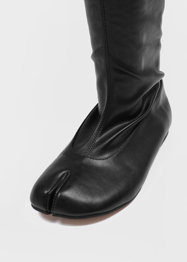 Tutor flat slouch long boots