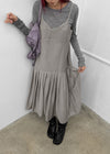 Kia Pintuck Sleeveless Long Dress
