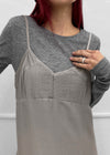 Kia Pintuck Sleeveless Long Dress