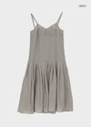 Kia Pintuck Sleeveless Long Dress