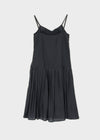 Kia Pintuck Sleeveless Long Dress
