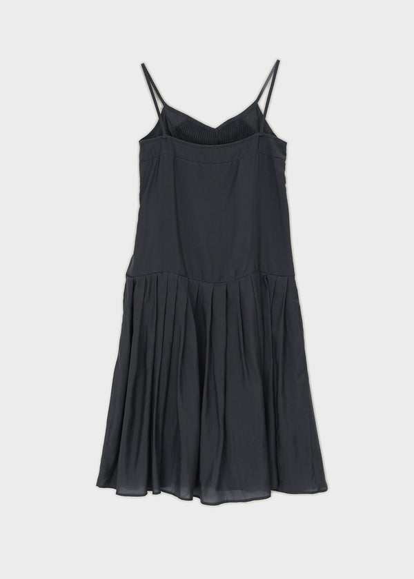 Kia Pintuck Sleeveless Long Dress