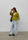 (UNISEX) Port Damage Wide Denim Pants