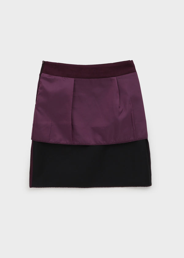 Imprint Suede Slit Midi Skirt
