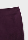 Imprint Suede Slit Midi Skirt