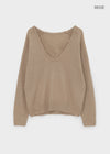 Cowlong Deep U-Neck Wool Knit