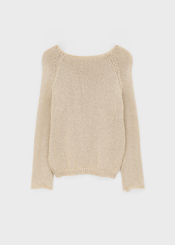 Adver Loose Fit Boat Neck Knit