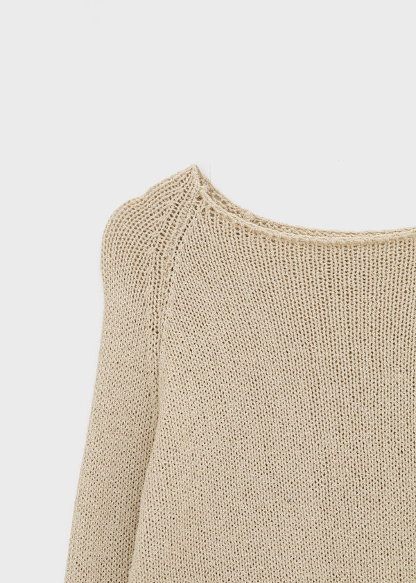 Adver Loose Fit Boat Neck Knit