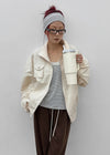 Rondy Shirred Bomber Jacket