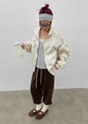 Rondy Shirred Bomber Jacket