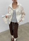 Rondy Shirred Bomber Jacket
