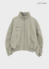 Rondy Shirred Bomber Jacket