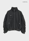 Rondy Shirred Bomber Jacket