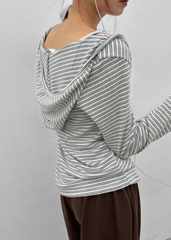 Zenith Deep Hooded Long Sleeve Tee