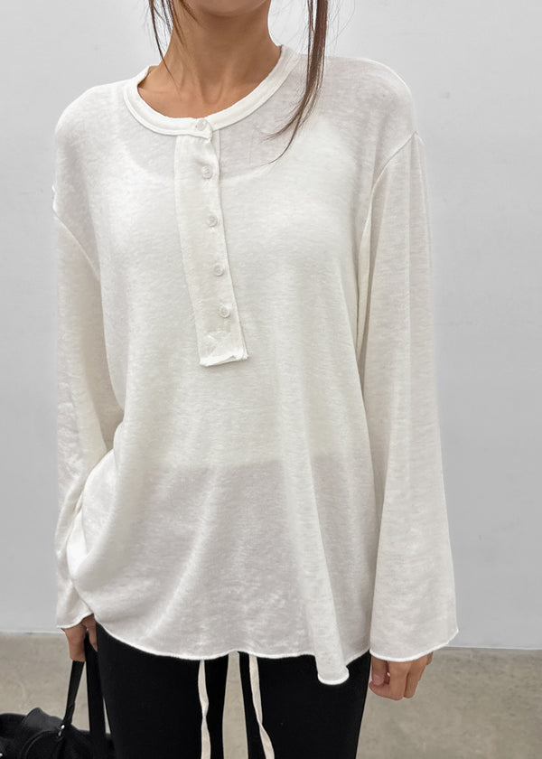 Segman Henley neck wool knit