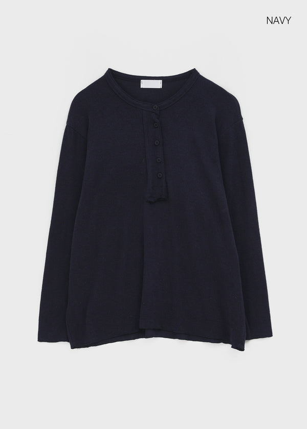 Segman Henley neck wool knit