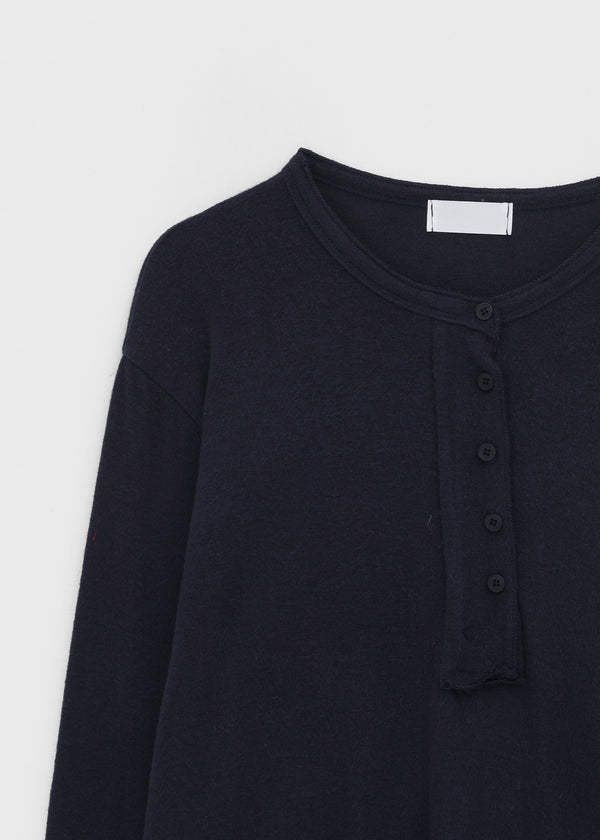 Segman Henley neck wool knit