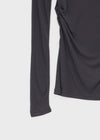 Rachi See-through Asymmetrical Tencel Long Sleeve Tee