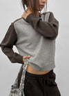 Snake color-block raglan knit
