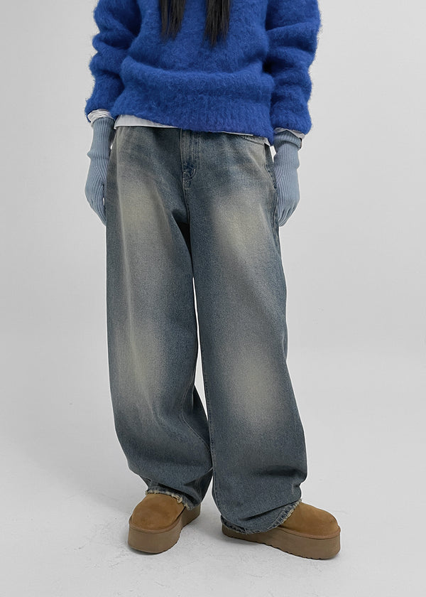 Wirachu 口袋寬鬆牛仔褲