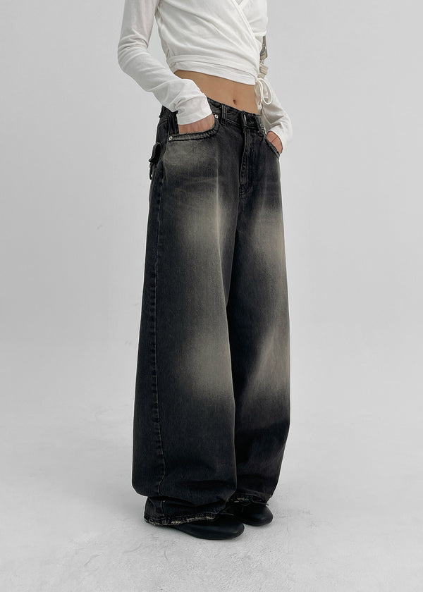 Wirachu 口袋寬鬆牛仔褲