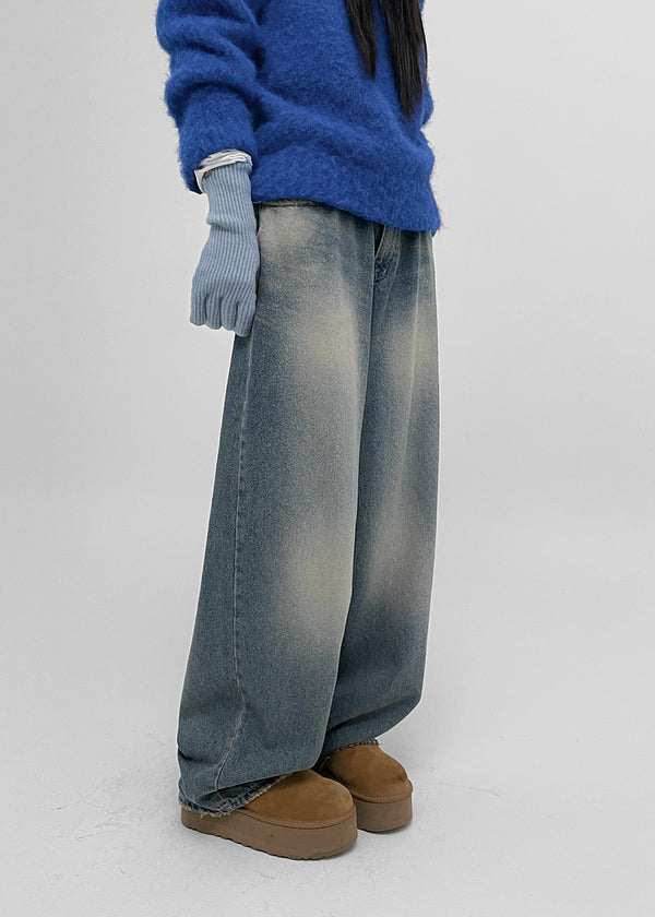 Wirachu 口袋寬鬆牛仔褲