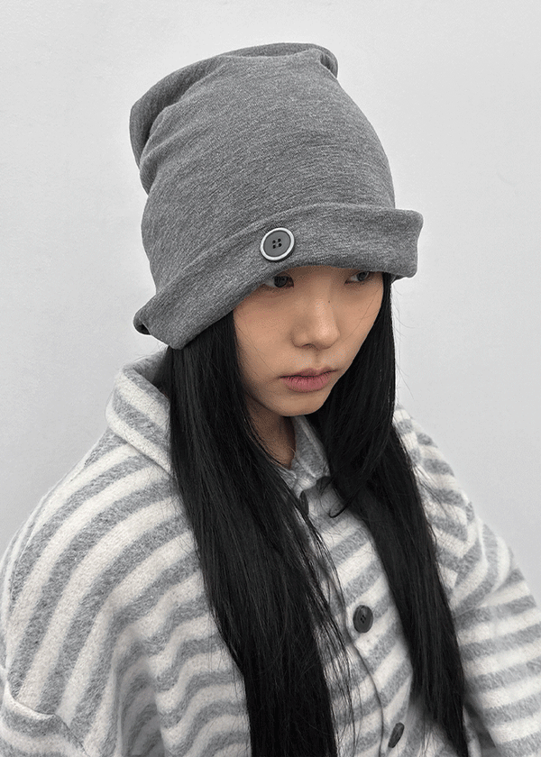 Hamilk Button Open Beanie