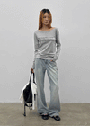 Spern Lettering Tencel Long Sleeve Tee