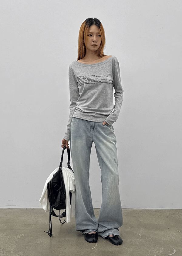 Spern Lettering Tencel Long Sleeve Tee