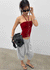 Swivel Shirred Halter Tube Top