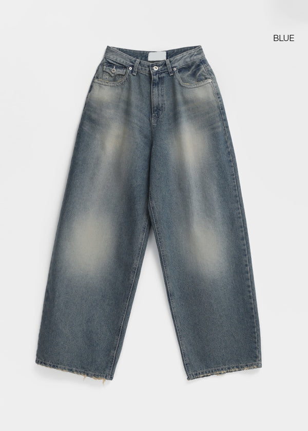 Wirachu 口袋寬鬆牛仔褲