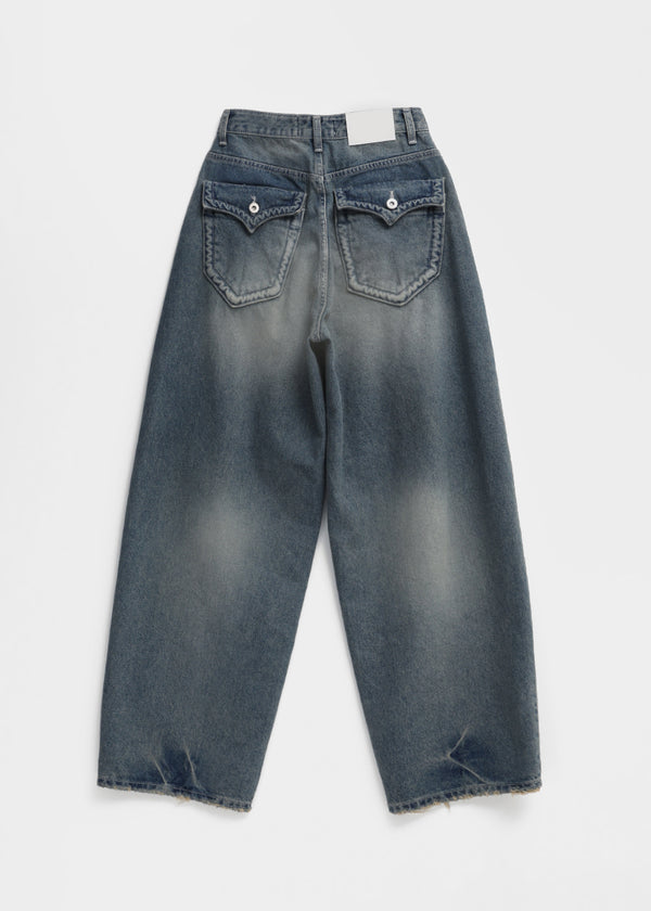 Wirachu 口袋寬鬆牛仔褲