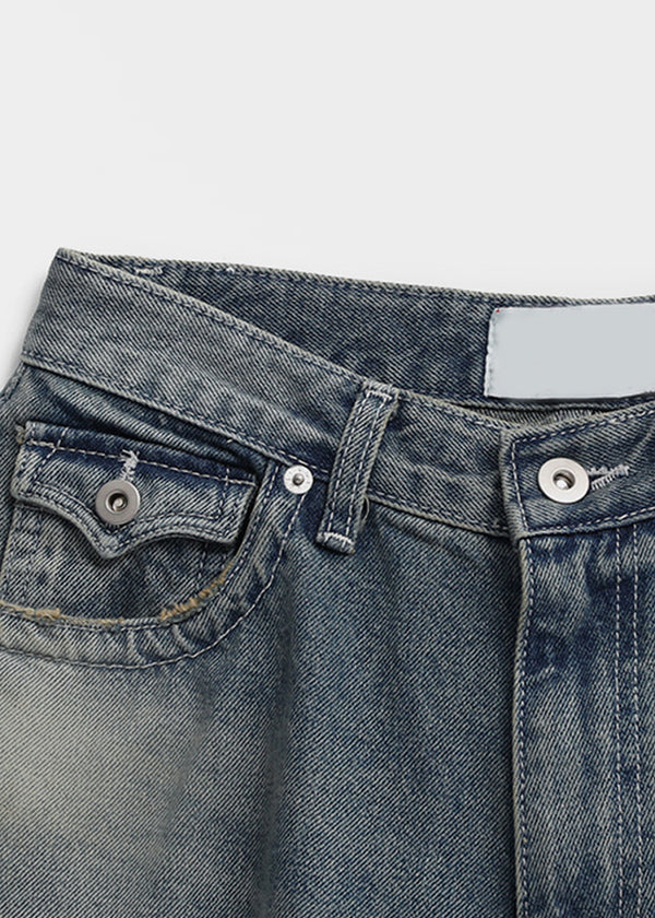 Wirachu 口袋寬鬆牛仔褲