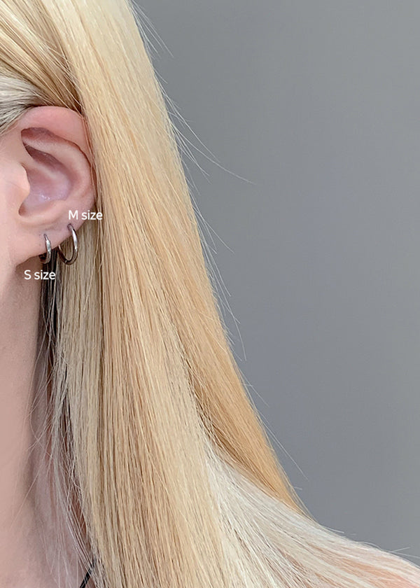 外科鋼環形耳環