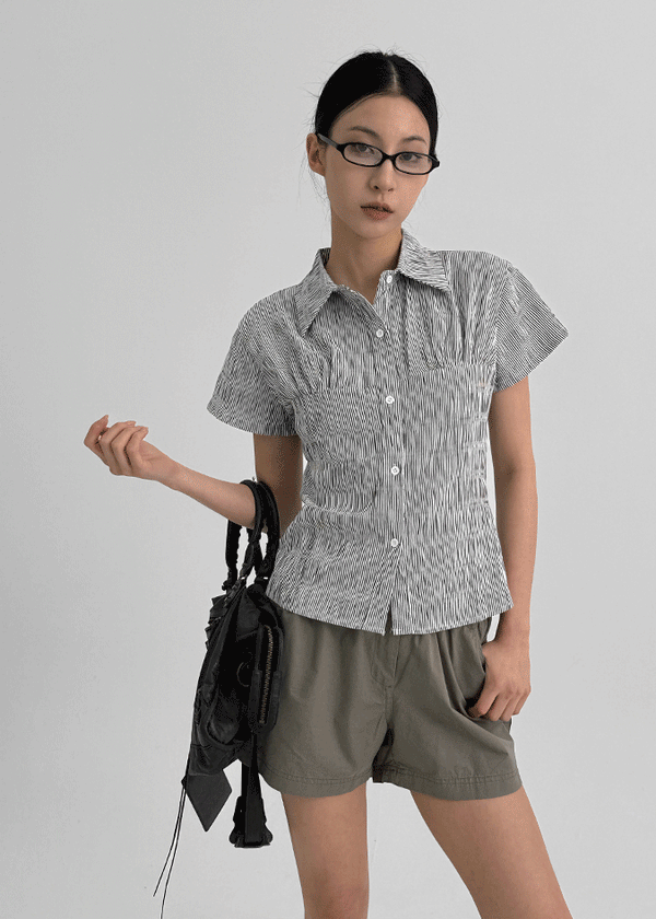 Kinver Wrinkle Stripe Short Sleeve Shirt