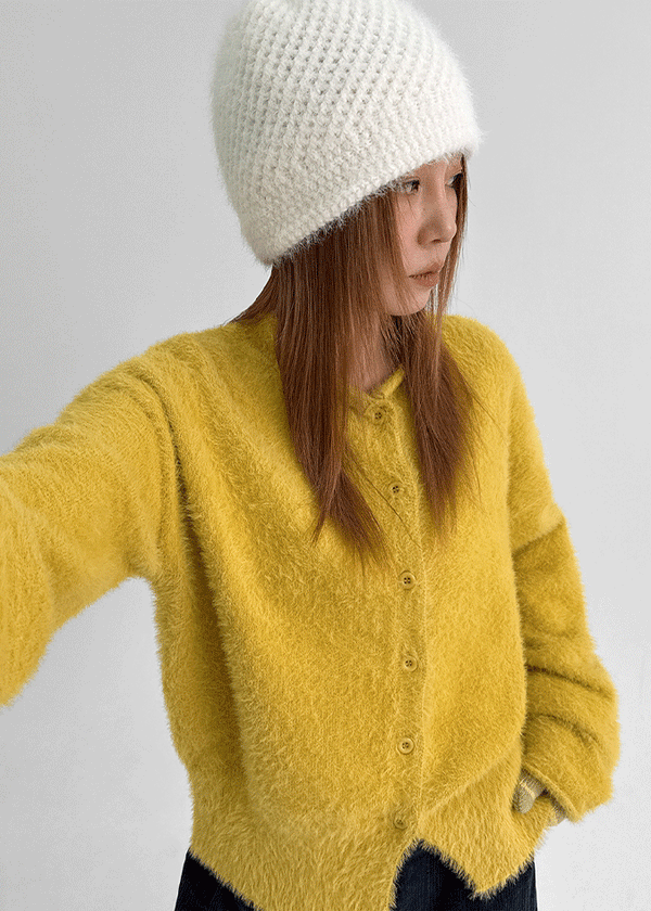 Rotion Fur Knit Cardigan