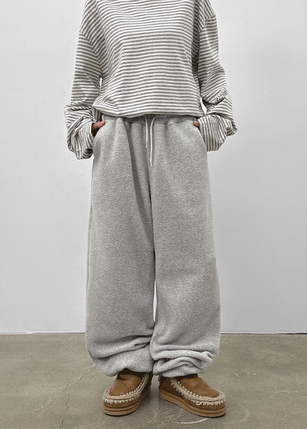 Shaunte Fleece String Banding Pants (Set Available)