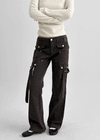 Ronrom Low-waist Wide Bootcut Cargo Pants