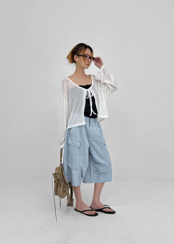 Rivets Knit Linen Cardigan
