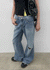 Rotomi Damaged Low-waisted Bootcut Denim Pants