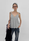 Torsion Bar V-neck Sleeveless (Built-in Cup)