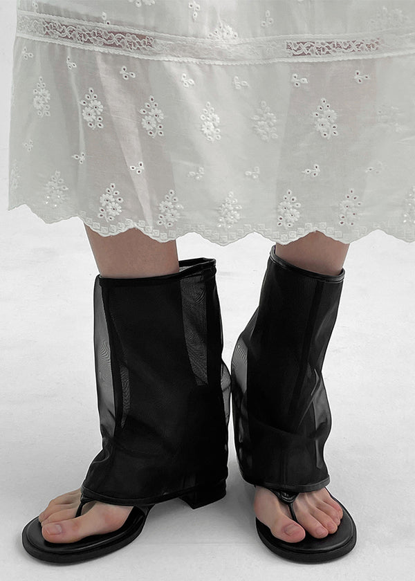 Hocam Mesh Thong Mid Boots