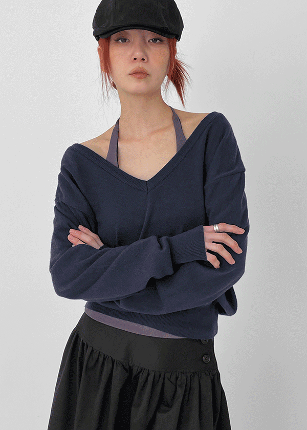 Corey Loose Fit V-neck Knit