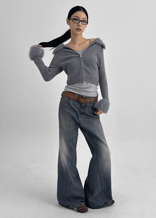 Kitsuru Wide Bootcut Denim Pants