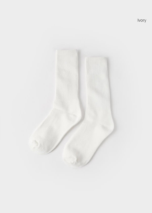 Calcetines Básicos Parcialmente Acanalados