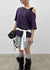 Posiku Unbalanced Off-shoulder Short Sleeve Tee